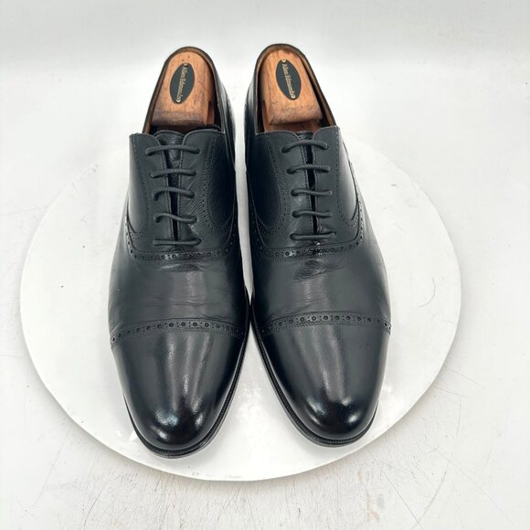 Berluti Alessandro Men Size UK 9 US 10 Black Leather Brogue Cap Toe Oxford Shoes - Picture 1 of 12